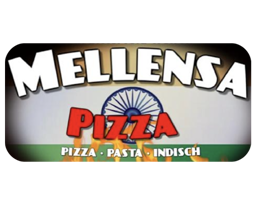 Mellensa Pizza Bitterfeld logo.